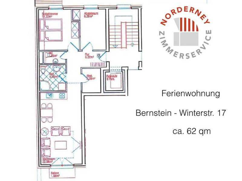 Ferienwohnung Winterstraße 17 - Bernstein Grundriss
