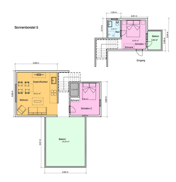 Ferienwohnung Sonnenborstel 5 Grundriss